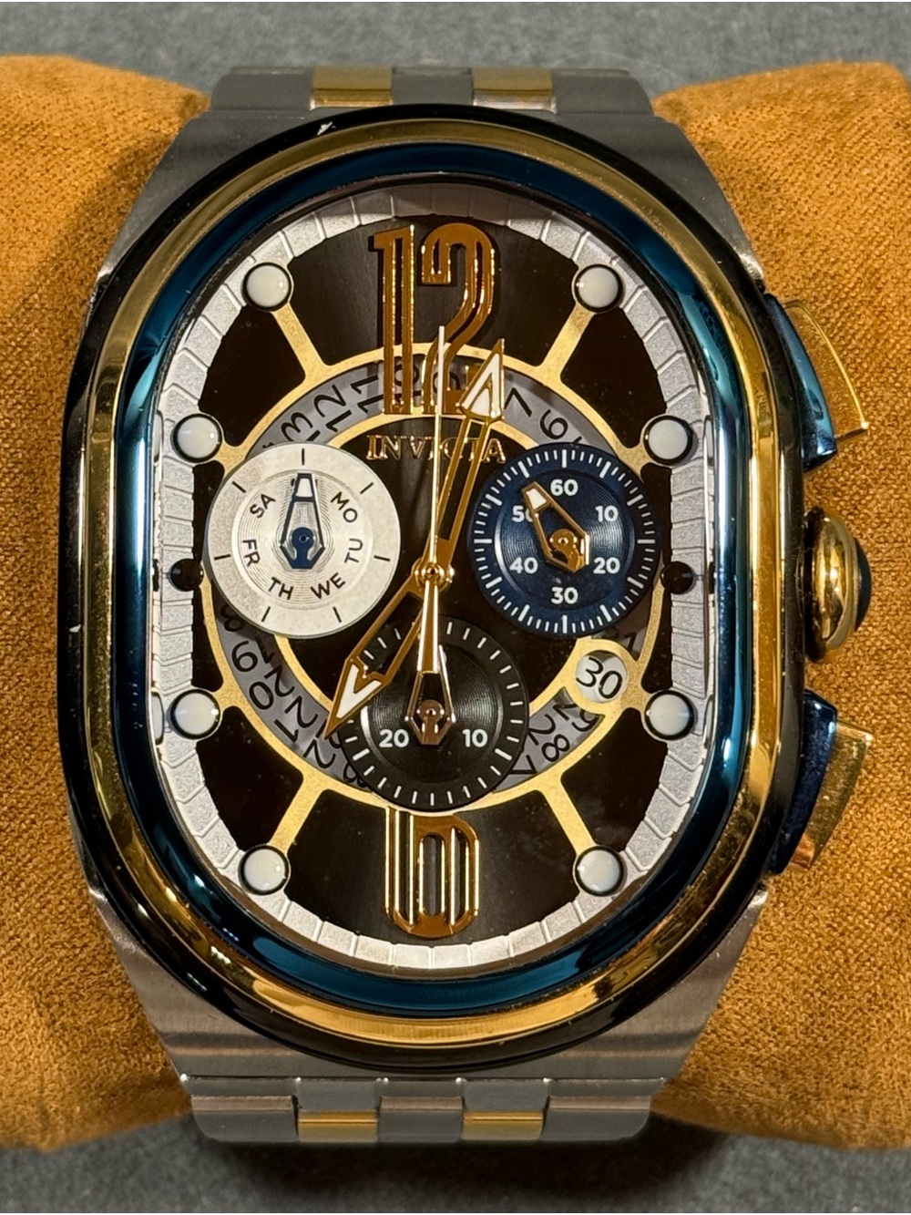 Invicta 45547 Lupah Revolution 2.0 Men's Two-Tone Multi-Function Oval Dial Watch